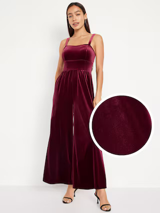 Fit &amp; Flare Cami Velvet Jumpsuit for Women | Old Navy (US)