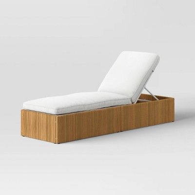 Stanton Patio Chaise - White/Natural - Threshold&#8482; designed with Studio McGee | Target