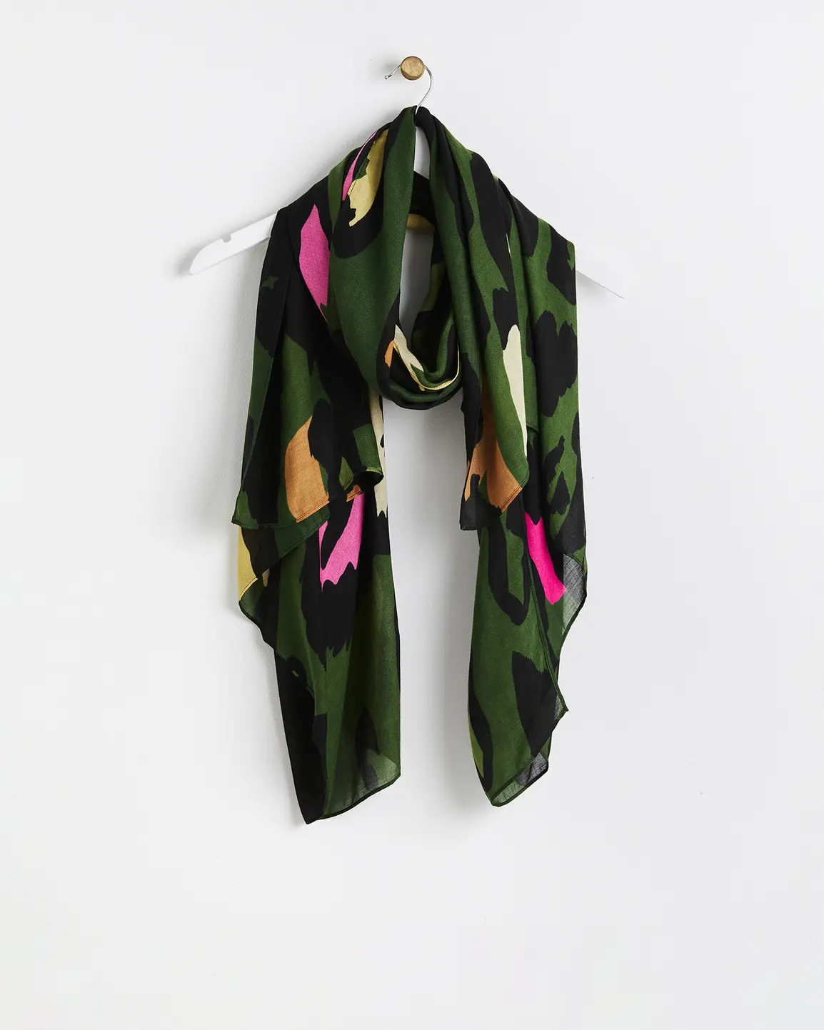 Abstract Animal Green Lightweight Scarf | Oliver Bonas IE | Oliver Bonas (Global)