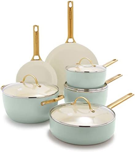 GreenPan Reserve Healthy Ceramic Nonstick Cookware Pots and Pans Set, 10 Piece, Julep | Amazon (US)