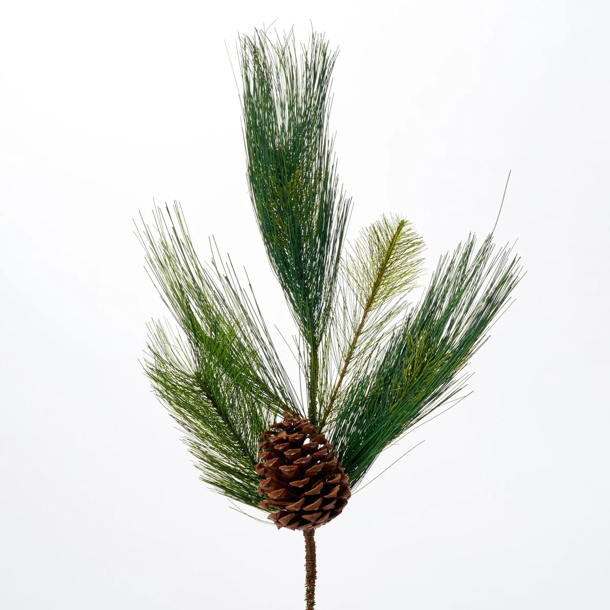 Mixed Long Needle Pine & Pinecone Branch Winter Foliage Large Pick Spray - 24" | Darby Creek Trading