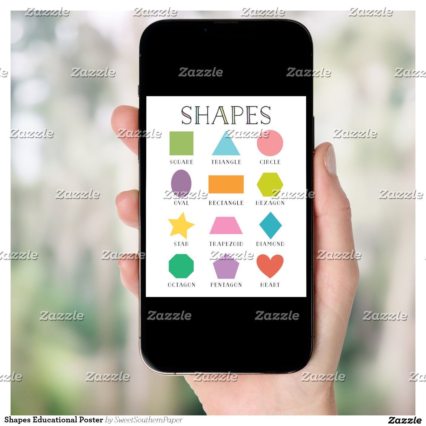 Shapes Educational Poster | Zazzle