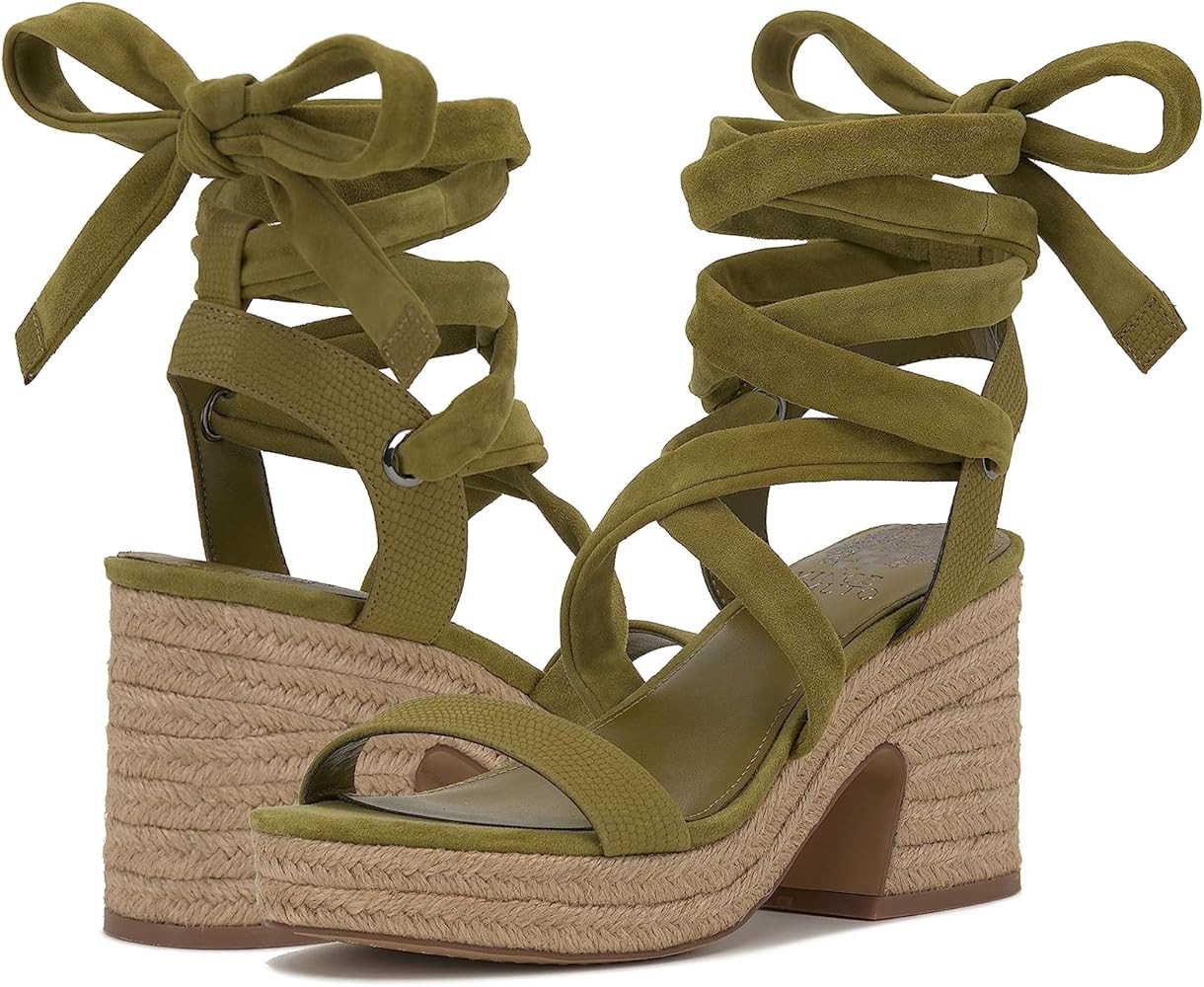 Vince Camuto Women's Roreka Lace Up Espadrille Sandal Wedge | Amazon (US)