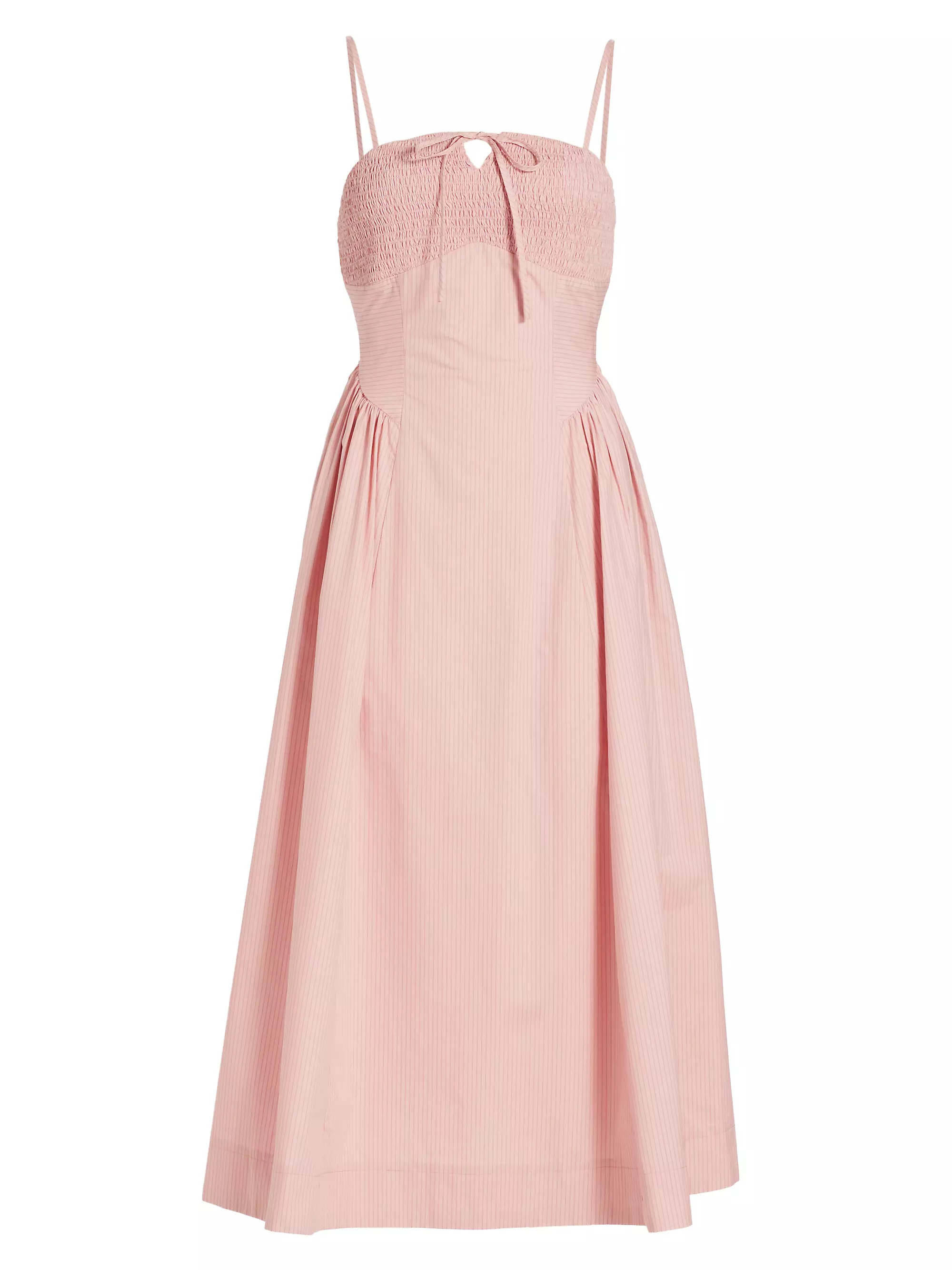 Eleanor Striped Smocked Midi-Dress | Saks Fifth Avenue