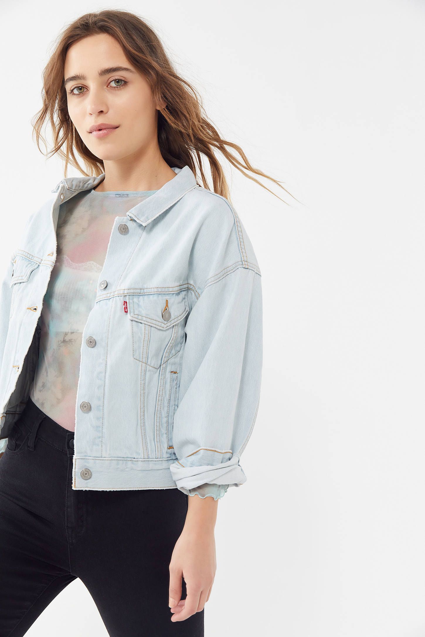 Levi’s Slouchy Denim Trucker Jacket - Long Story | Urban Outfitters (US and RoW)