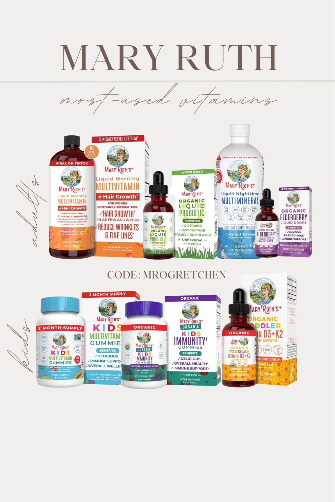 My staple routine for vitamins each morning! Code MROGRETCHEN  will save you extra! 