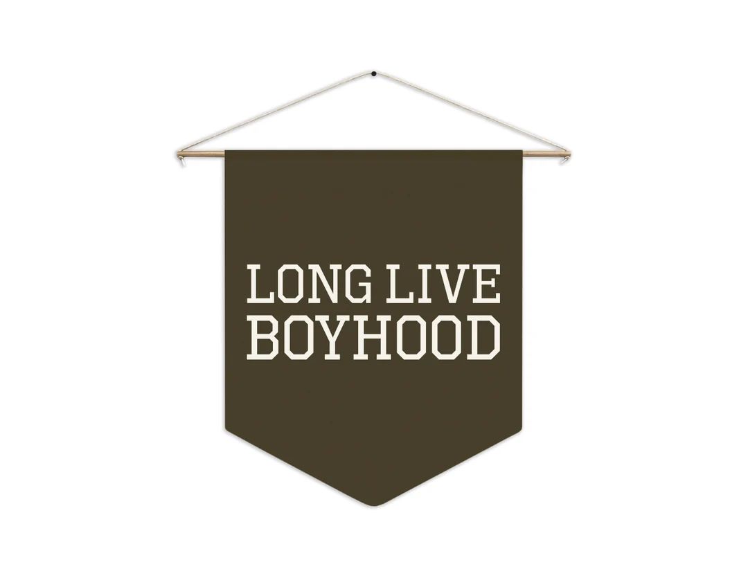 Long Live Boyhood Pennant, Kids Wall Banner, Boys Room Decor, Long Live Boyhood Banner, Old Schoo... | Etsy (US)