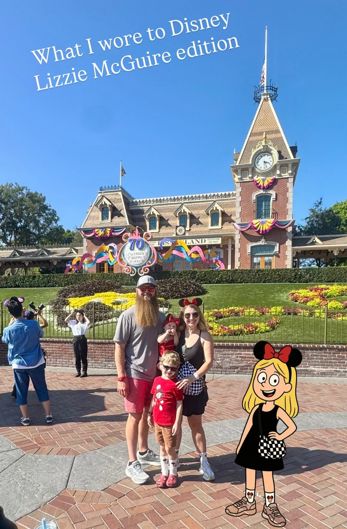 What I wore to Disneyland Lizzie McGuire edition! #disney #disneymomoutfit #disneymom #disneystyle #disneyoutfit 