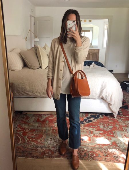 20% off Madewell, runs through 10/29! Use code LTK20. Amazing maternity jeans (order a size up from your usual MW, I cut the ends for a more cropped look…they’re incredible 😍🙌). Small in the cardigan, linking a similar tee option because mine is old. Loafers & bag on sale, too! (Older style loafer, linked a few current options). ✨

#LTKbump #LTKxMadewell #LTKfindsunder100