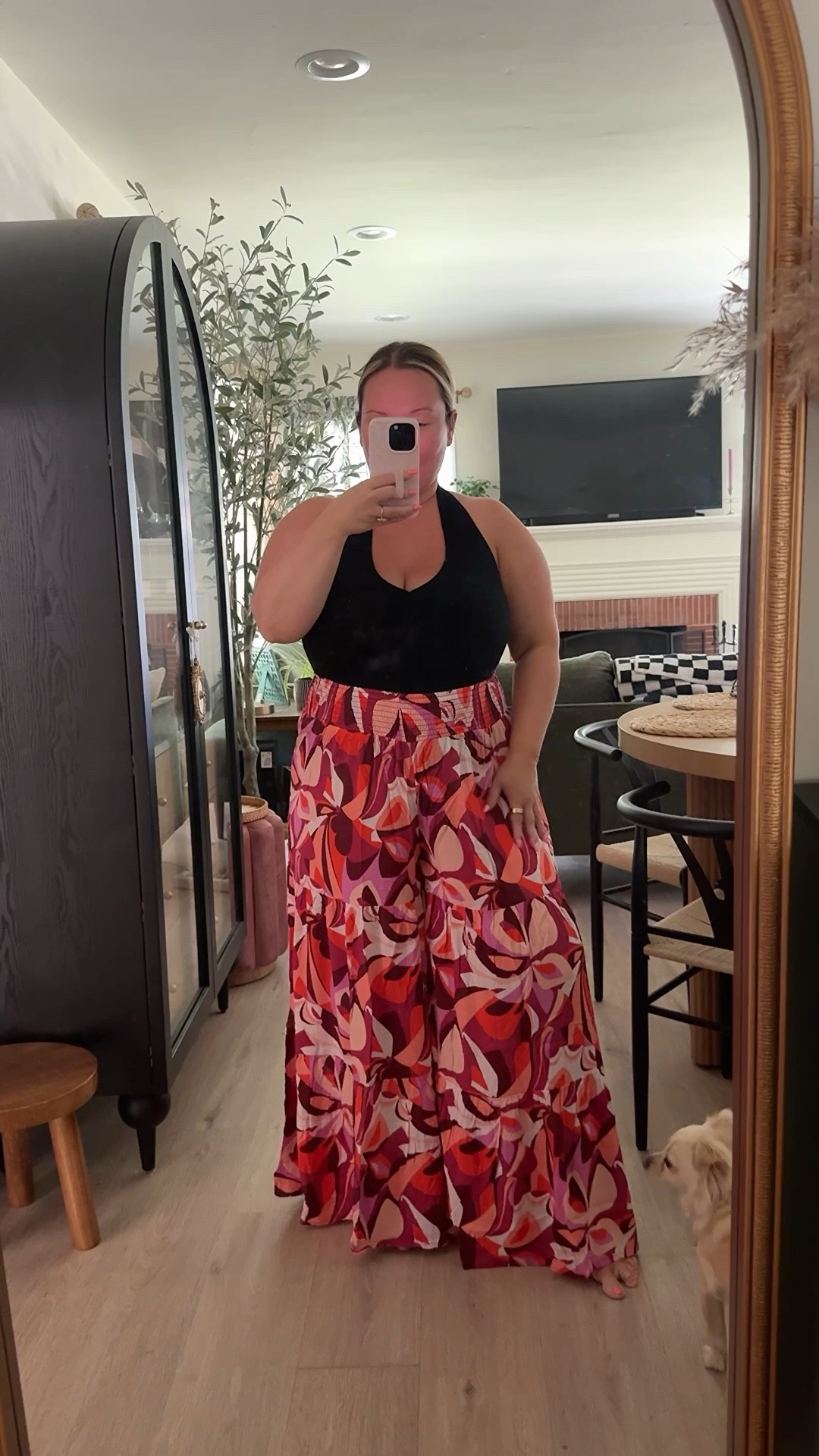 @Aerie party pants size LARGE SHORT 
Knit halter top size LARGE 

Spring outfit, travel style, midsize style, summer outfit, summer styles, try on, flowy pants, casual style, beach style, mom style, midsize mom, millennial style 

#LTKMidsize #LTKPetite #LTKxAerie