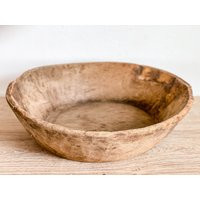 Large Farmhouse Antique Hand Carved Wood Bowl/ Rustic Serving Charcuterie Platter/Hygge Home Bowl 4 | Etsy (US)