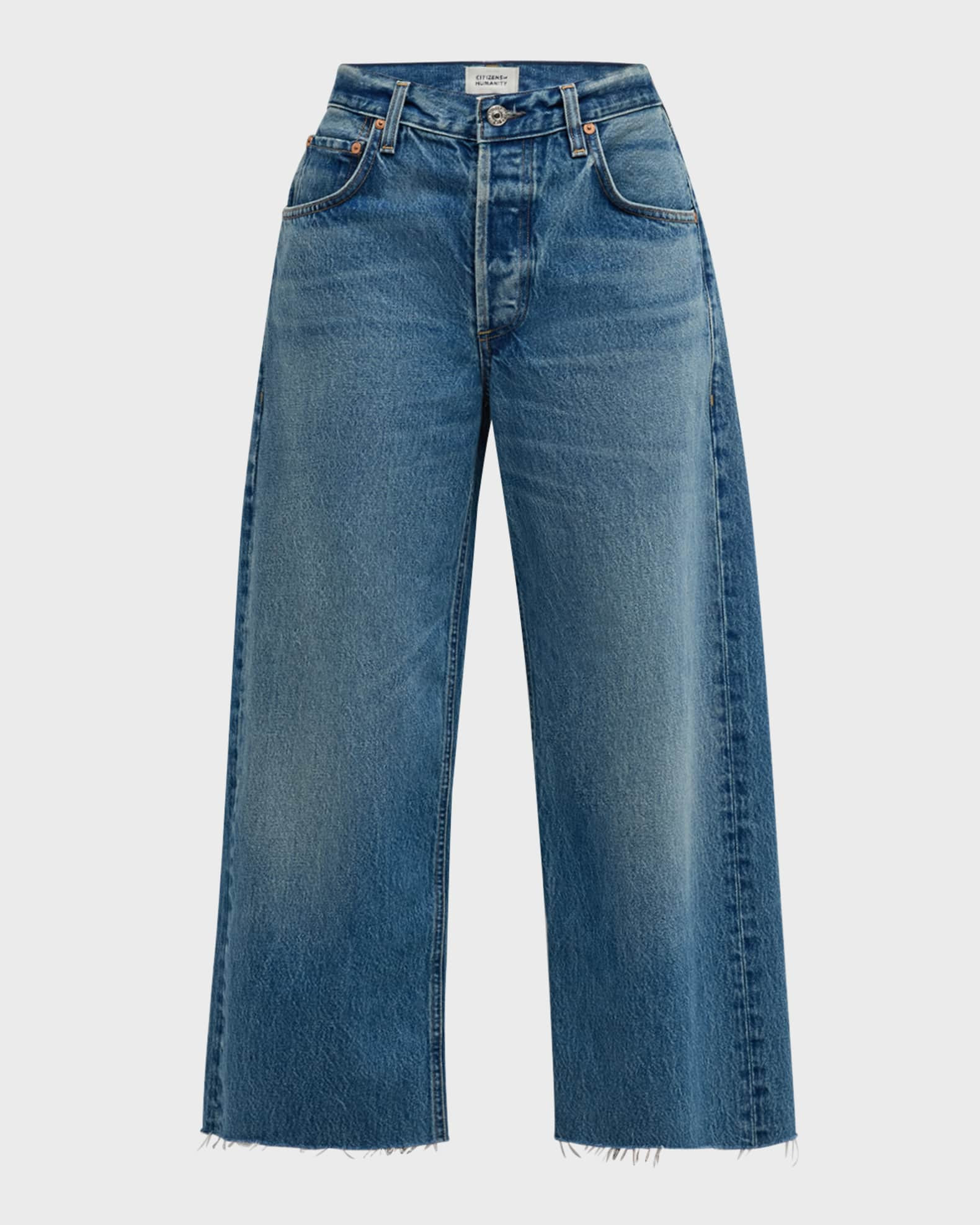 Ayla Raw Hem Cropped Jeans | Neiman Marcus