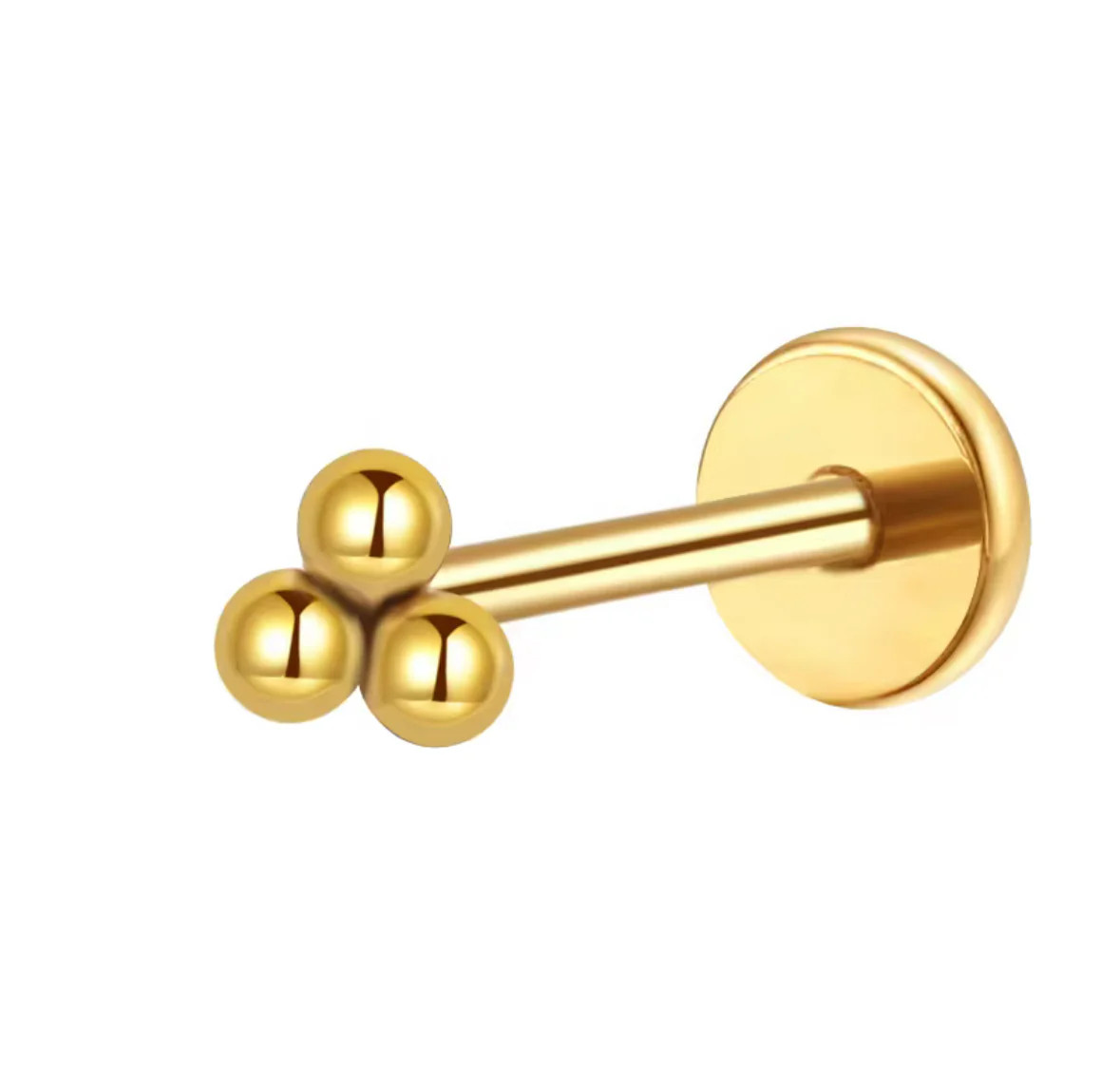 Tri Bead Flat Back | Pierced by Ash Design