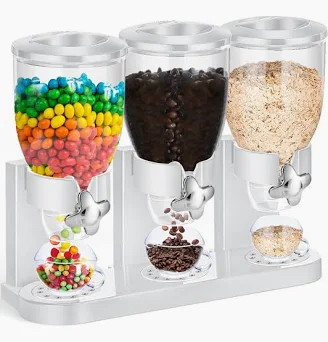 This cereal dispenser is one of those kitchen organization finds that instantly makes everything look neater. ✨

Perfect for cereal, snacks, coffee beans, candy, rice, and more. The easy-turn dispensers make grabbing exactly what you need quick and mess-free.

Functional and surprisingly satisfying to use. 🤍

#LTKHome #KitchenOrganization #PantryGoals #HomeFavorites #OrganizationIdeas #KitchenFinds
 

 