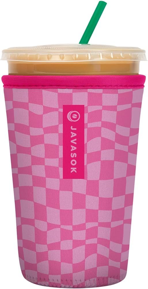 Sok It Java Sok Iced Coffee & Cold Soda Insulated Neoprene Cup Sleeve (Pink Grand Prix, Medium: 2... | Amazon (US)