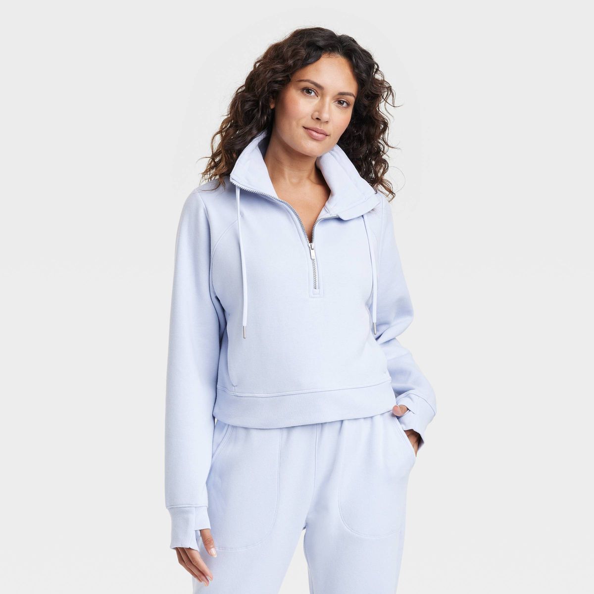 Women's Fleece Half Zip Pullover - All In Motion™ Mint XL | Target