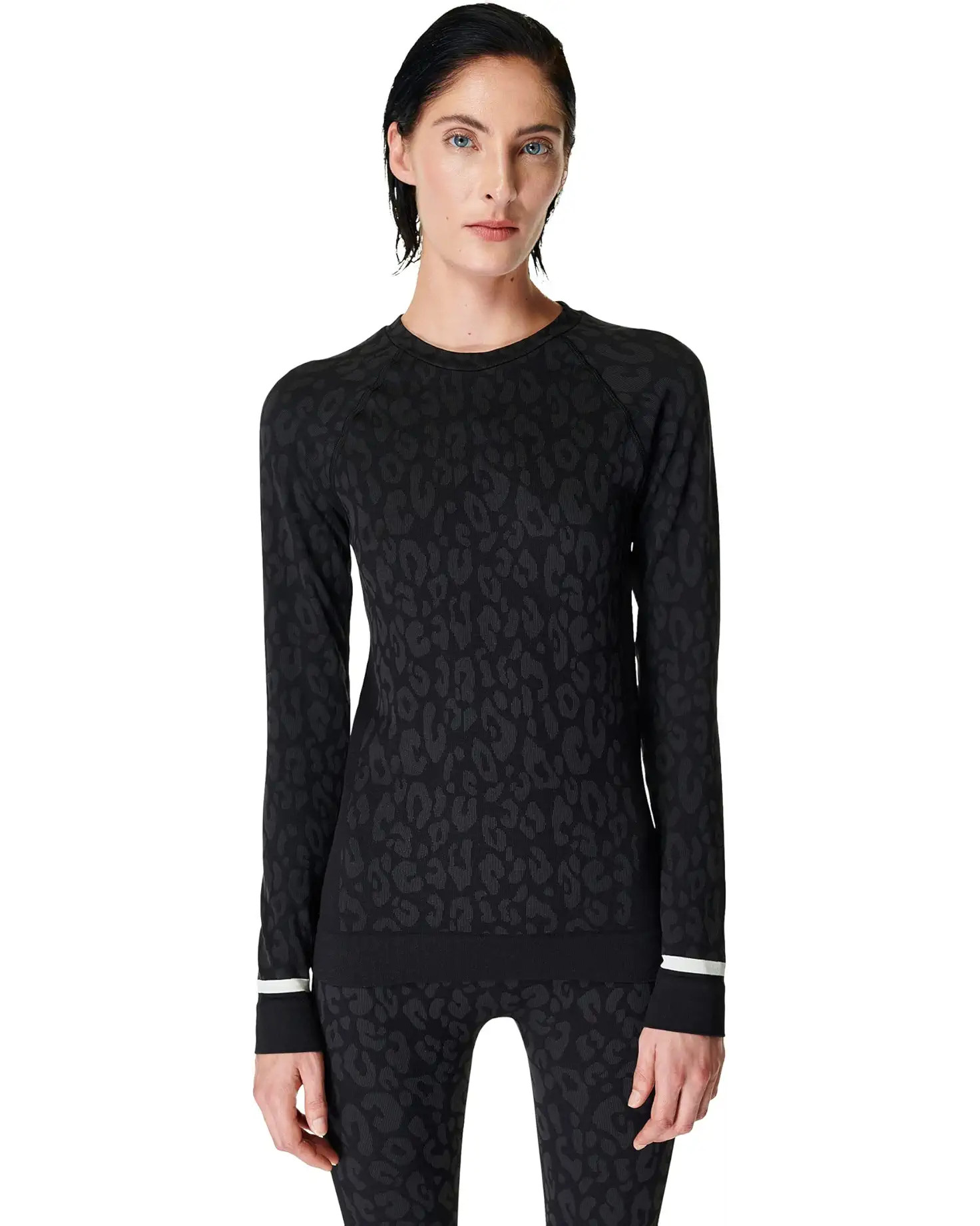 Sweaty Betty Leopard Jacquard Base Layer Top | Zappos