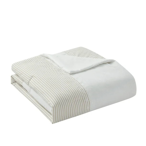 BIANYQ Texas House Martha Taupe Stripes 4-Piece Comforter Set  Full/Queen | Walmart (US)