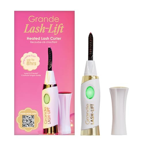 Grande Cosmetics LASH-LIFT Heated Lash Curler - Rechargeable, Travel-Friendly, with 2 Heat Settings - White | Amazon (US)