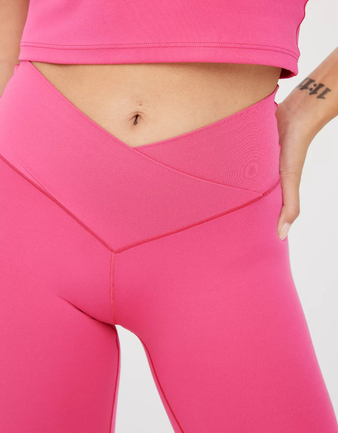 OFFLINE By Aerie Real Me High Waisted Crossover Flare Legging | Aerie