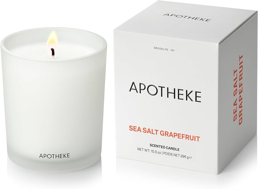 Amazon.com: Apotheke Signature Scented Candles for Home, Sea Salt Grapefruit - 10.5 oz - Soy Wax,... | Amazon (US)