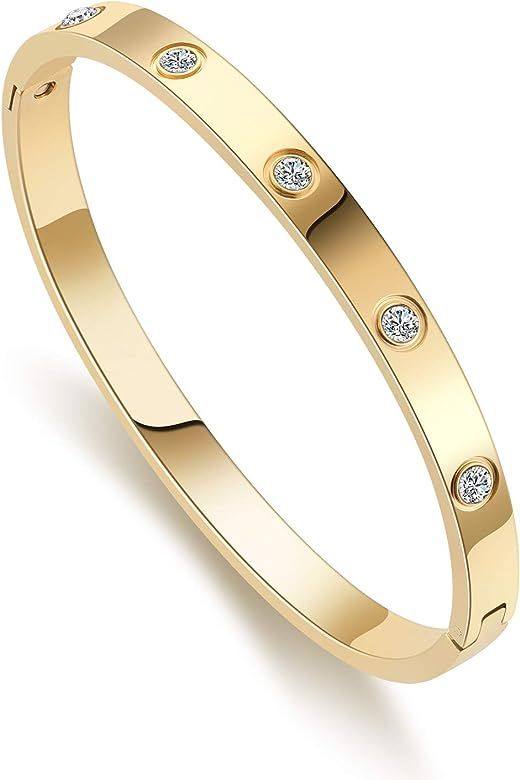 Titanium Steel Bangle Bracelets for Valentines Wedding Couples Bracelets Girls Adults Girlfriend ... | Amazon (CA)