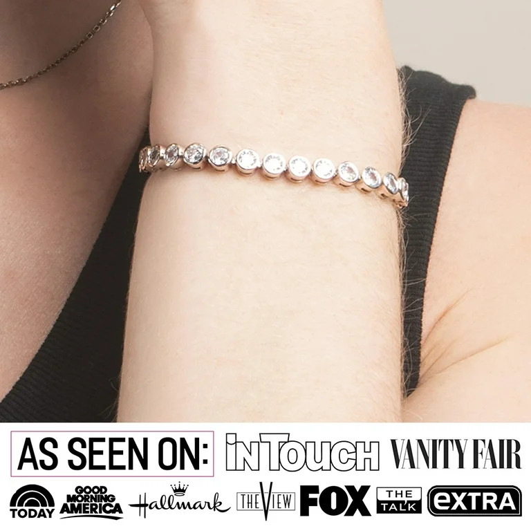 Cate & Chloe Joelle 18k Yellow Gold Plated Tennis Bracelet with Simulated Diamond Crystals | Wris... | Walmart (US)