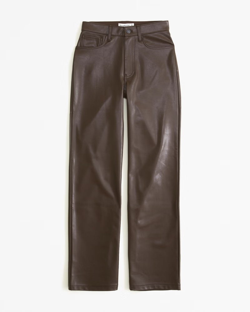 Vegan Leather 90s Relaxed Pant | Abercrombie & Fitch (US)