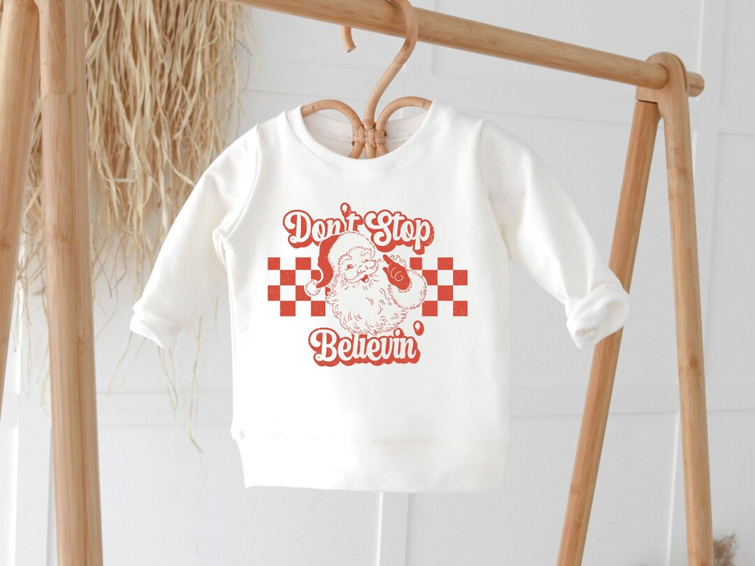 Santa Toddler Sweatshirt, Christmas Toddler Sweatshirt, Kids Christmas Sweatshirts, Cute Kids Shi... | Etsy (US)