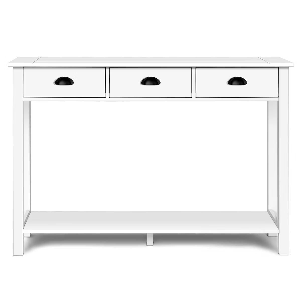 Costway 47'' Console Table Hall Table Side Desk Accent Table Drawers Shelf Entryway White | Target