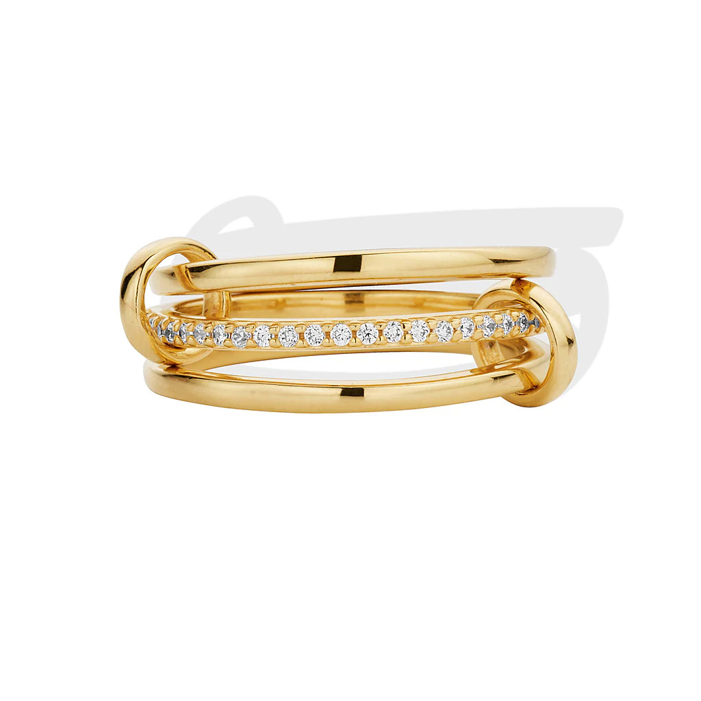 Gold Triple Band Ring | Rosie Fortescue Jewellery