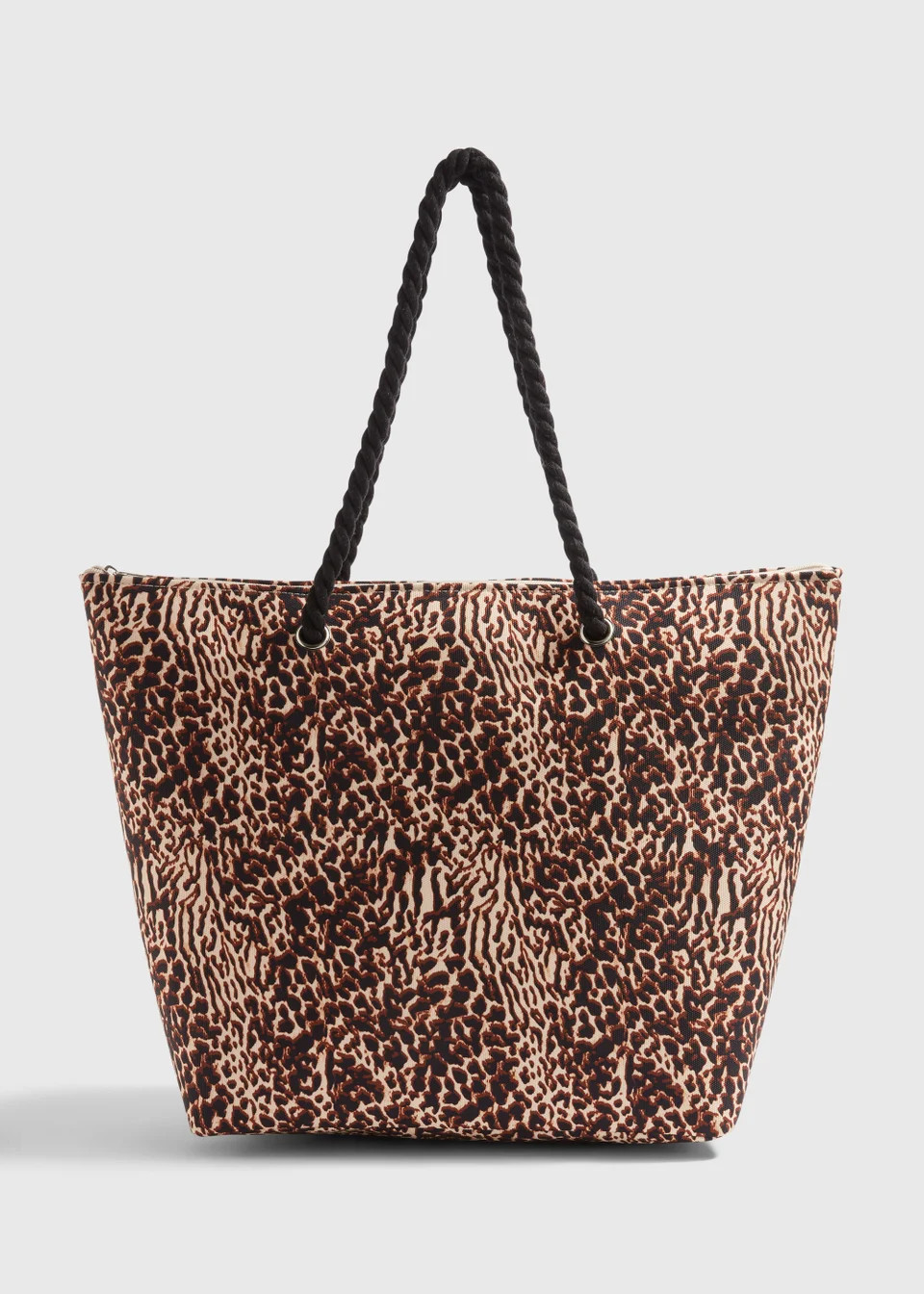 Leopard Print Canvas Beach Bag | Matalan (UK)