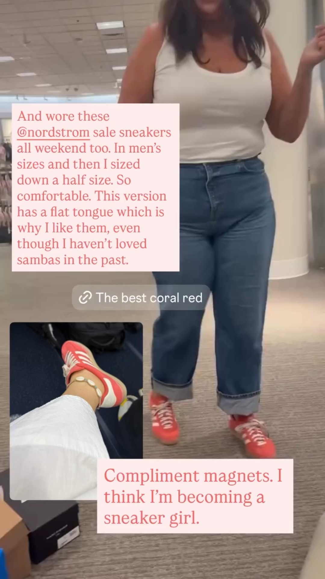 I wore these sneakers all weekend. I sized down. So comfortable. I think I’m becoming a sneaker girl! 

#LTKSaleAlert #LTKShoeCrush #LTKActive