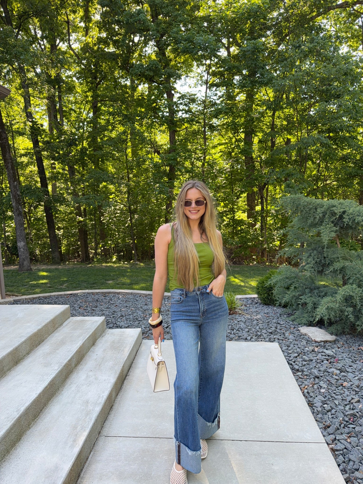 A lot of needs for these jeans — one of my favorite pair! So comfortable and I love the cuff detail! In a true size 26 in these. #denim #jeans @VICI 

#LTKootd