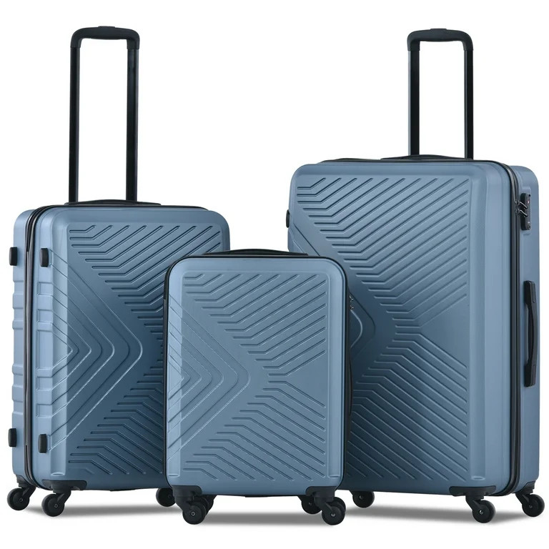 Travelhouse 3 Piece Luggage Set Hardshell Lightweight Suitcase with TSA Lock Spinner Wheels 20in2... | Walmart (US)