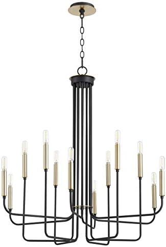 Quorum 630-126980 Transitional 12 Light Chandelier from Hope Collection in Black Finish, | Amazon (US)