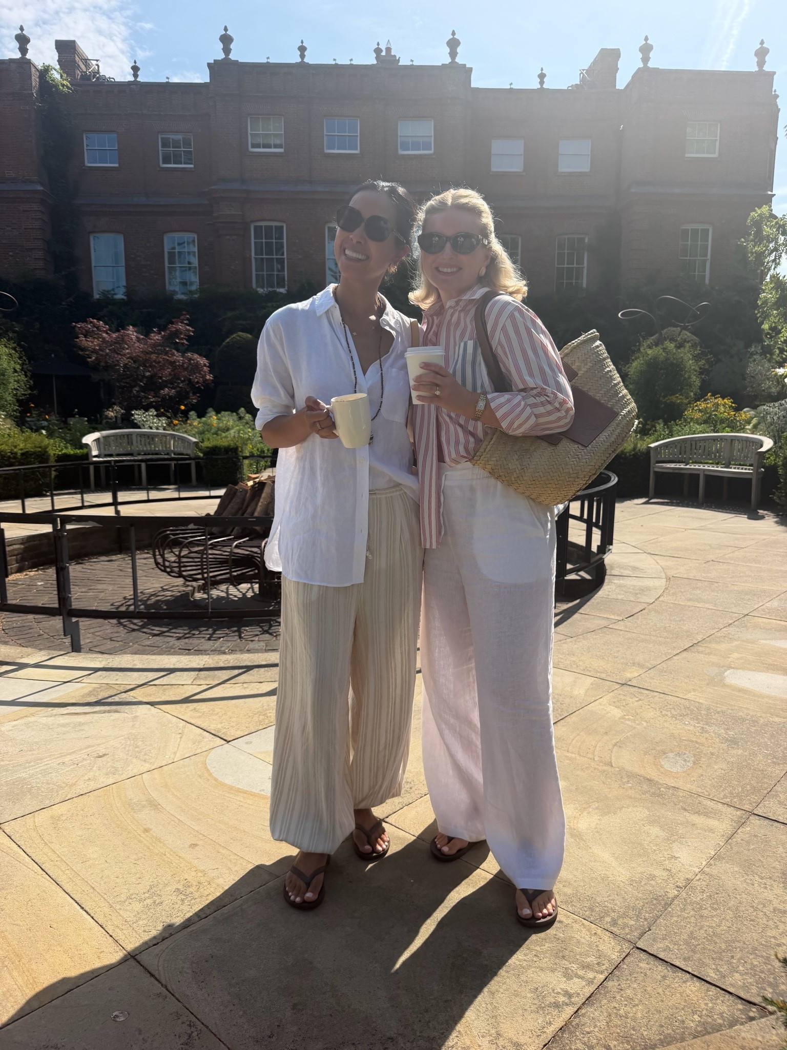 Wearing linen shirt in size medium and size small in stripe trousers

#LTKuk #LTKsummer #LTKeurope
