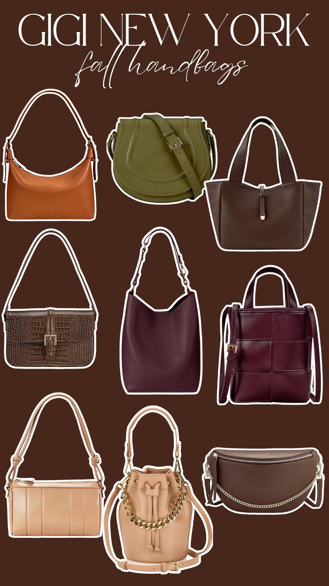 Gigi New York handbags! 

#LTKStyleTip #LTKItBag #LTKSeasonal