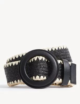 Raffia Circle Buckle Waist Belt | M&S Collection | M&S | Marks & Spencer IE