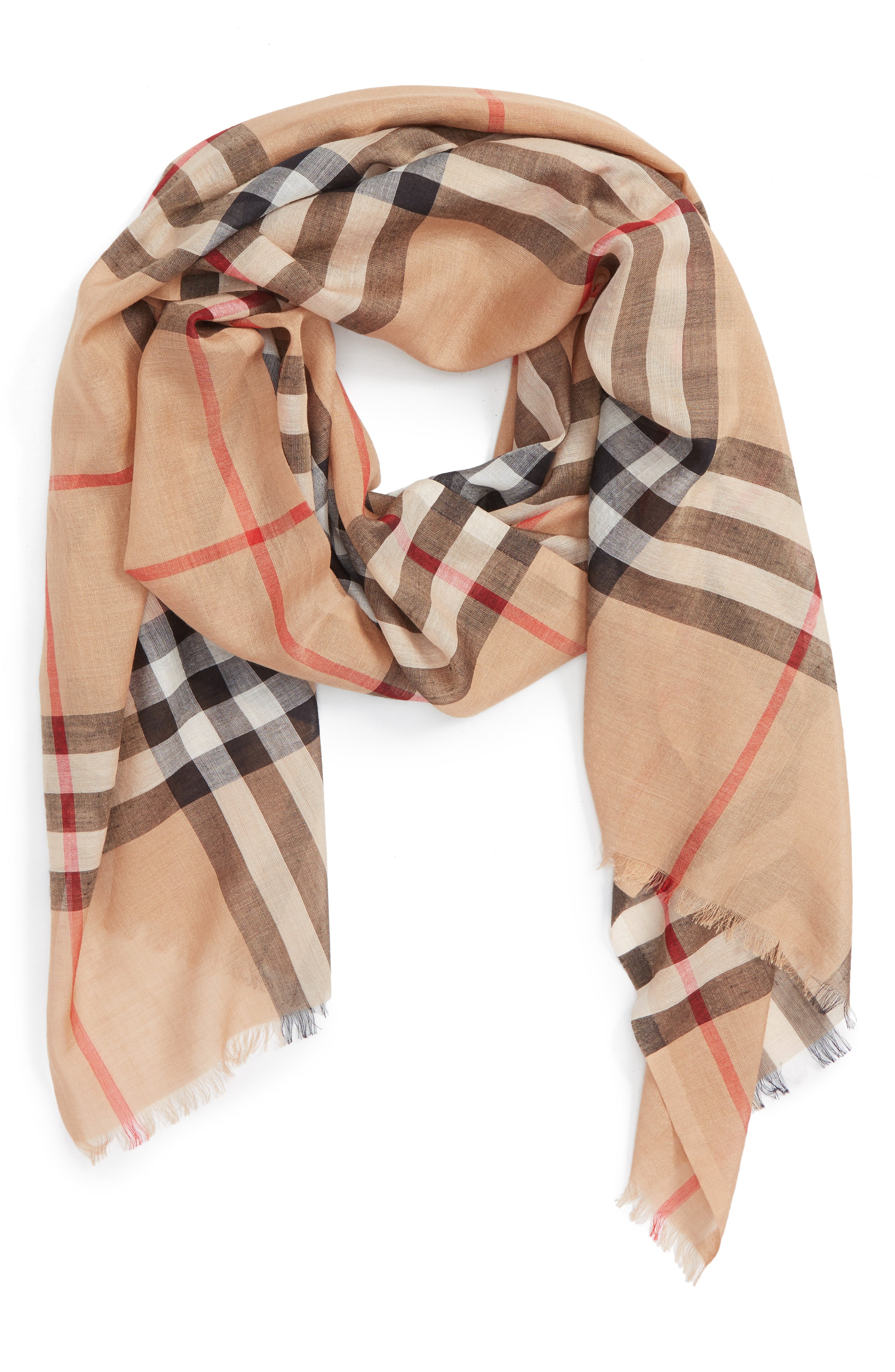 Giant Check Print Wool & Silk Scarf | Nordstrom