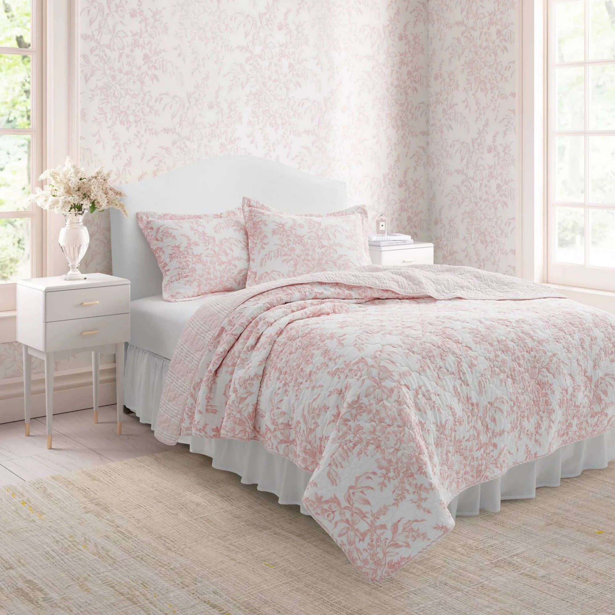 Laura Ashley Bedford Pink Quilt Set | Kohl's