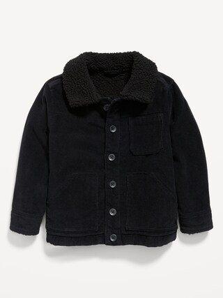 Unisex Sherpa-Lined Corduroy Shacket for Toddler | Old Navy (US)