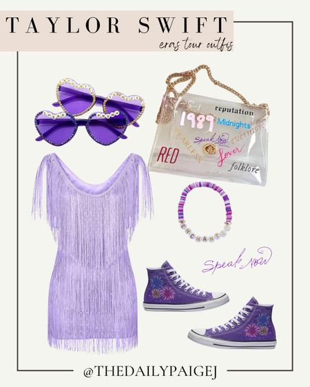 Looking for a speak now outfit for the Taylor swift concert? This fringe dress is Amazon and goes perfectly with this Taylor swift custom stadium bag. Put on a pair of Taylor Swift Speak now sneakers and you’re good to go!

Swiftie, Concert, Stadium Bag, Taylor Swift Concert, Lavender Haze, Concert outfit, Taylor Swift Concert Outfit, Lover Concert, Taylor Swift Eras, Taylor’s Version, Swiftie, Speak Now, Taylor Swift Sneakers

#LTKunder100 #LTKshoecrush #LTKFind