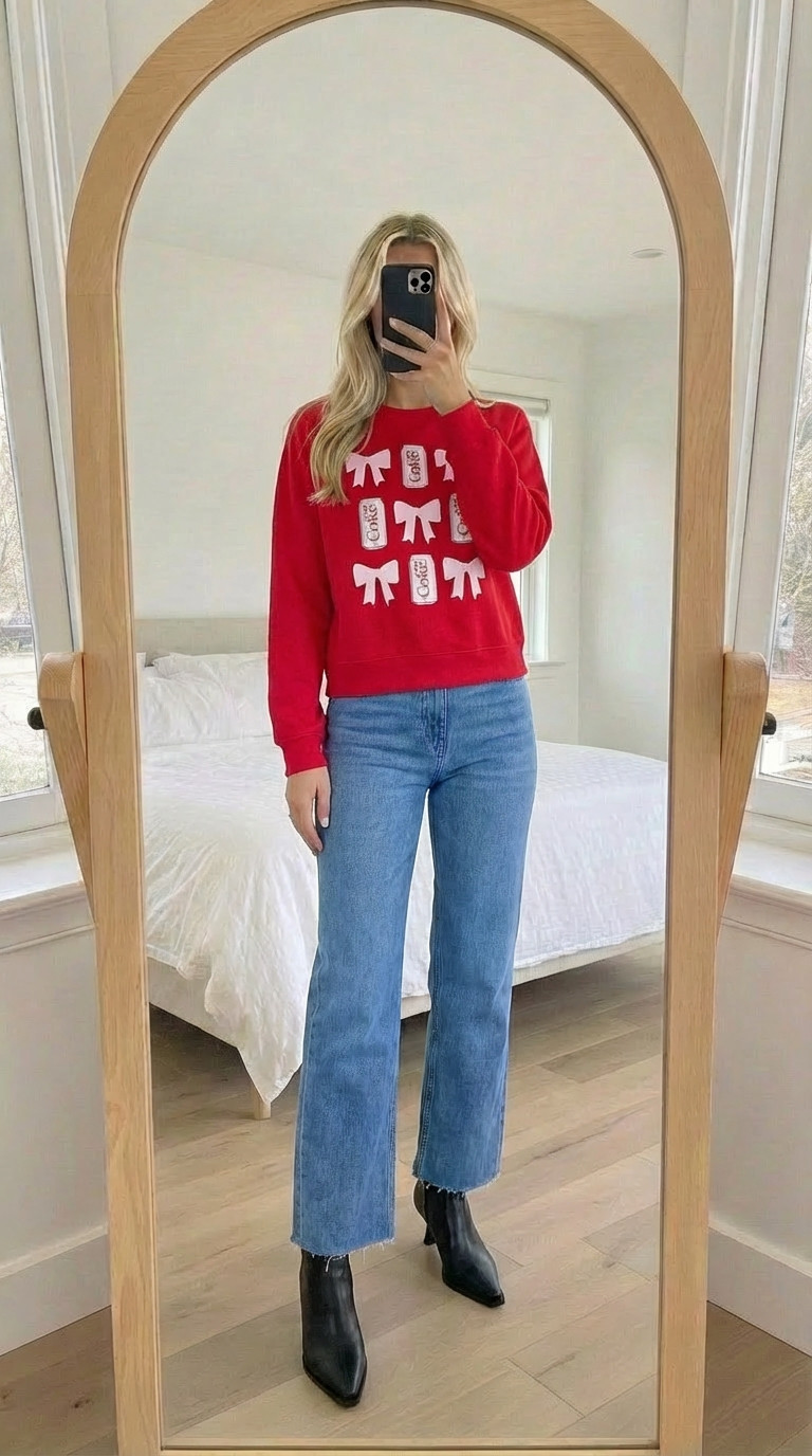  Valentine’s Day casual but still cute 💕**
This Old Navy Valentine’s Day sweatshirt is the perfect mix of festive and effortless—soft, cozy, and easy to throw on while still feeling put together. Paired with classic jeans and black boots, it’s an easy everyday look for school drop-off, errands, coffee runs, or a low-key date night. Dress it up with a sleek black bag or keep it relaxed for all-day comfort. This is one of those outfits you’ll keep reaching for all season long.

Valentine’s Day outfit, Old Navy Valentine’s sweatshirt, casual Valentine’s Day look, cozy sweatshirt outfit, jeans and boots outfit, everyday winter outfit, mom style, casual chic, affordable fashion, winter casual outfit, festive but casual, heart sweatshirt outfit

#ValentinesDayOutfit #CasualChic #LTKStyle


 

#LTKdayinmylife #LTKmomlife #LTKSeasonal