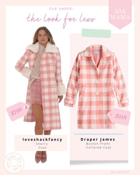 The look for less. Loveshackfancy $800 Sheree coat or this look-alike Draper James pink coat. 

#LTKSeasonal #LTKstyletip #LTKsalealert