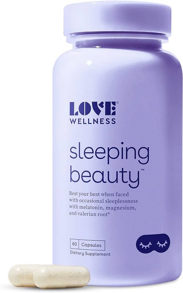 Love Wellness Sleeping Beauty Pills, 60 Capsules - Promotes Restful Sleep, Relaxation & Reduces S... | Amazon (US)