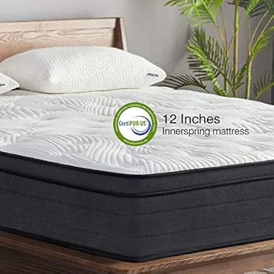Sweetnight King Mattress in a Box - 12 Inch Plush Pillow Top Hybrid Mattress, Gel Memory Foam for... | Amazon (US)