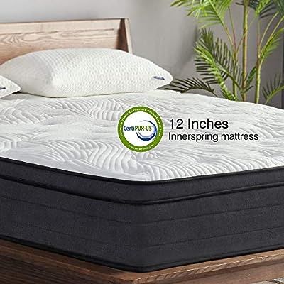 Sweetnight King Mattress in a Box - 12 Inch Plush Pillow Top Hybrid Mattress, Gel Memory Foam for... | Amazon (US)