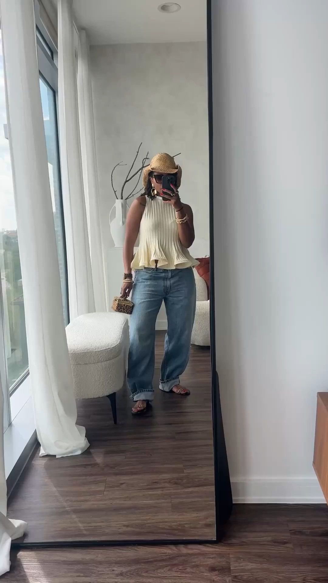 Feel like these fem peplum tops and boyfriend jeans will be a strong outfit formula for the summa. Fell in love with this top from @Zara . Wore this look to a vintage pop up and to hear some Sunday Jazz. 
Wearing a size small

#LTKMidsize #LTKootd #LTKOver40