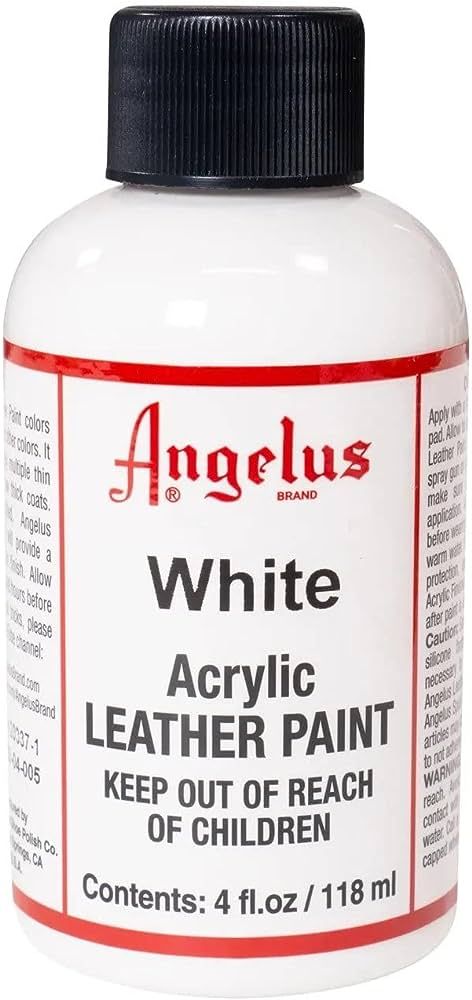 Angelus Acrylic Leather Paint 4oz White | Amazon (US)